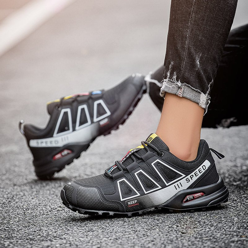 Chaussures de randonnée imperméables pour hommes, baskets d'extérieur à lacets, d'escalade, de Trekking, antidérapantes, tactiques de chasse - Sportivee
