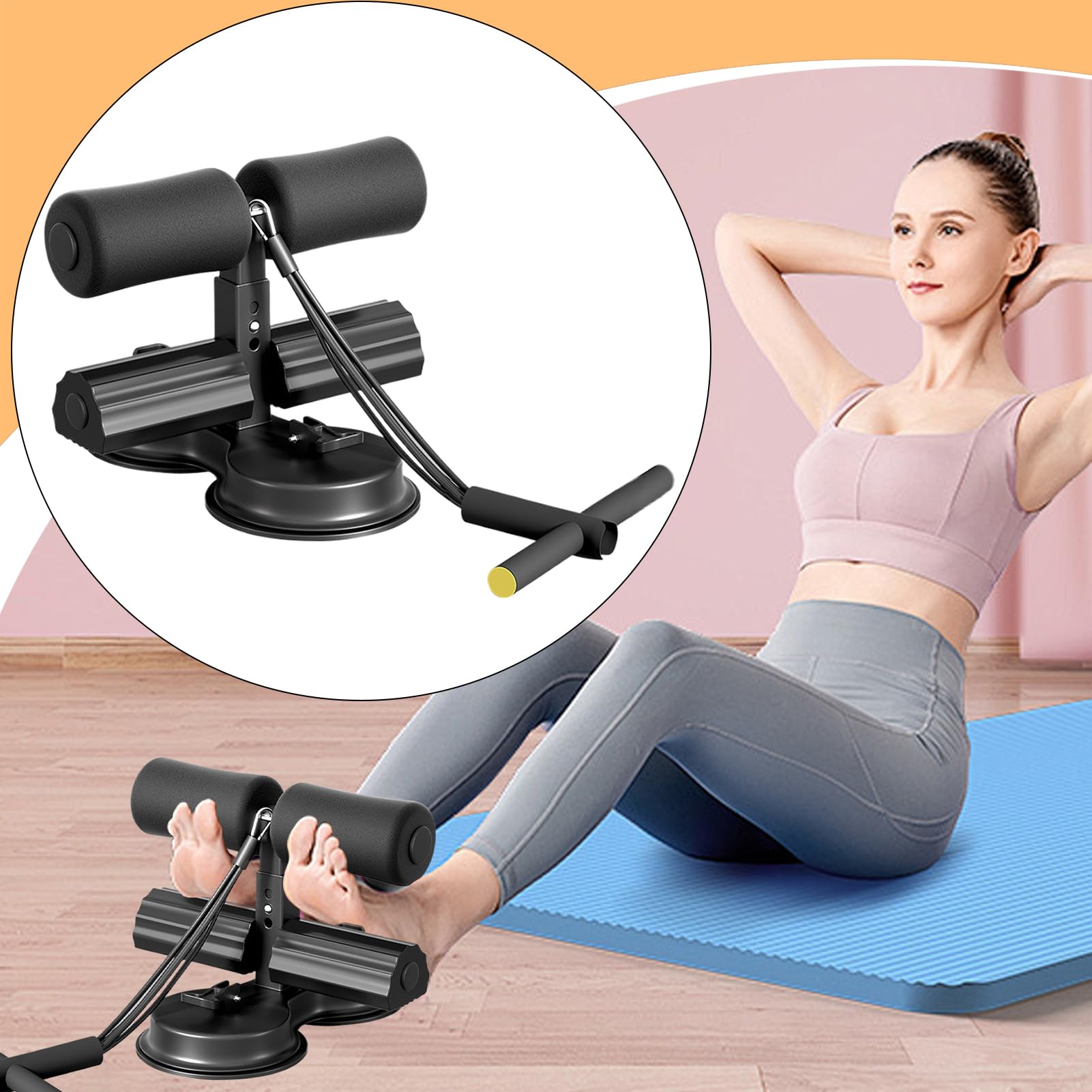 Exercice de muscles abdominaux avec bande de résistance, aide à l'assise, équipement de gymnastique pour entraîneur de muscles pelviens à domicile, exercice de musculation - Sportivee